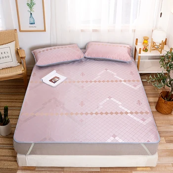 

Simple Design Cool Breathable Bed Sheet Home Summer Mattress Cover with Elastic Band Soft Comfortable Bedding Bedclothes