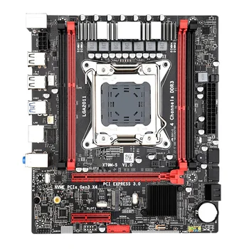 شراءX79M-S LGA 2011-V2 اللوحة المزدوجة القناة DDR3 64G RAM M.2 NVME SATA III USB 3.0 ل Xeon V2 E5 وحدة المعالجة المركزية