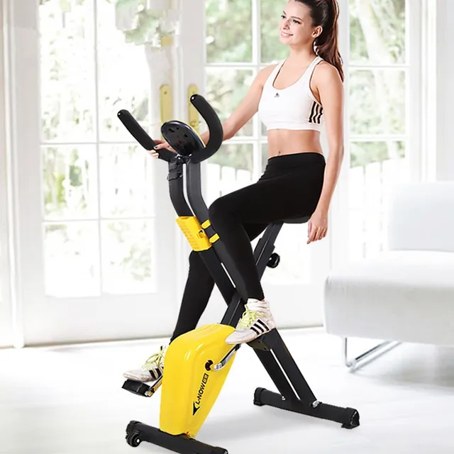 US $87.60 Indoor Cycling Bikes Mini Exercise Bike Foldable Spinning Bike Domestic Gym Machine Fitness Equipme