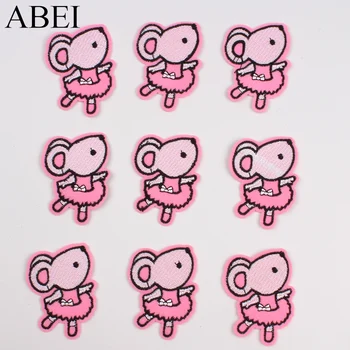 

10pcs Embroidered Cute Mouse Stickers Iron On Sew On Cartoon Animal Patches DIY Garments Appliques Jeans Bags Shirts Badge Decor