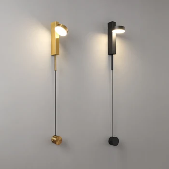 

Nordic modern wall light luxury dimmable switch simple living room aisle corridor bedroom creative personality bedside wall lamp