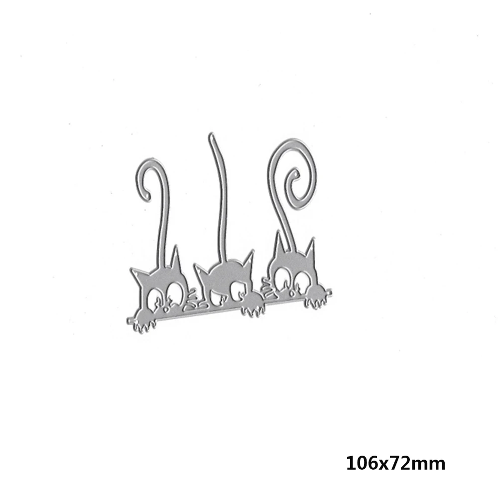 Маленький кот рождественские штампы Скрапбукинг новое поступление металлические Вырубные штампы новые ремесленные штампы вырезание трафарет Alinacraft