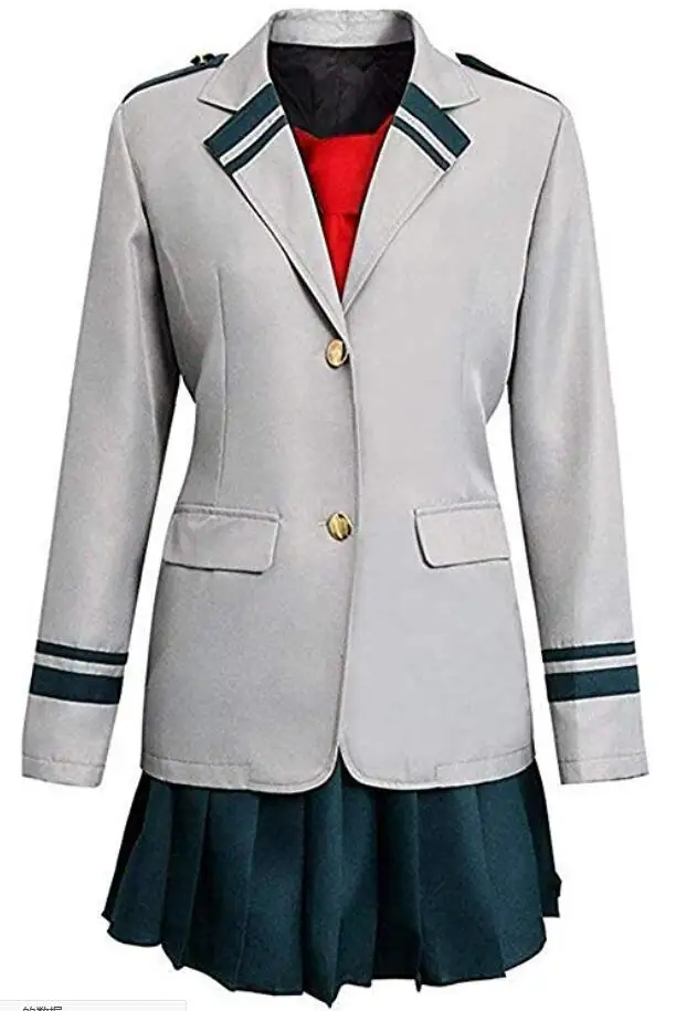 02 Coat skirt tie Boku No Hero My Hero Academy Ochaco Uraraka Косплей Tsuyu Блейзер костюм Школьная форма Midoriya izku - Цвет: 02 Coat skirt tie