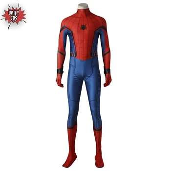 

Civil War Spiderman Costume 3D Shade Spandex Fullbody Halloween Cosplay Peter Parker Spider-man Superhero Costume for Adult Male