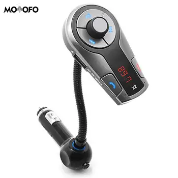 

Bluetooth FM Transmitter for Car Radio with USB Charging Multipoint Pairing Hands Free Microphone Sync with iPhone, Android