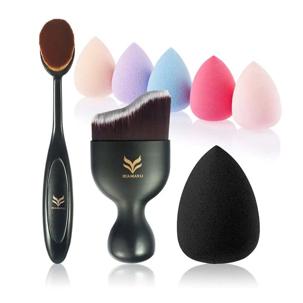 

Toothbrush Makeup Brush Wavy Foundation Water Puff Kit Beauty Makeup Tools