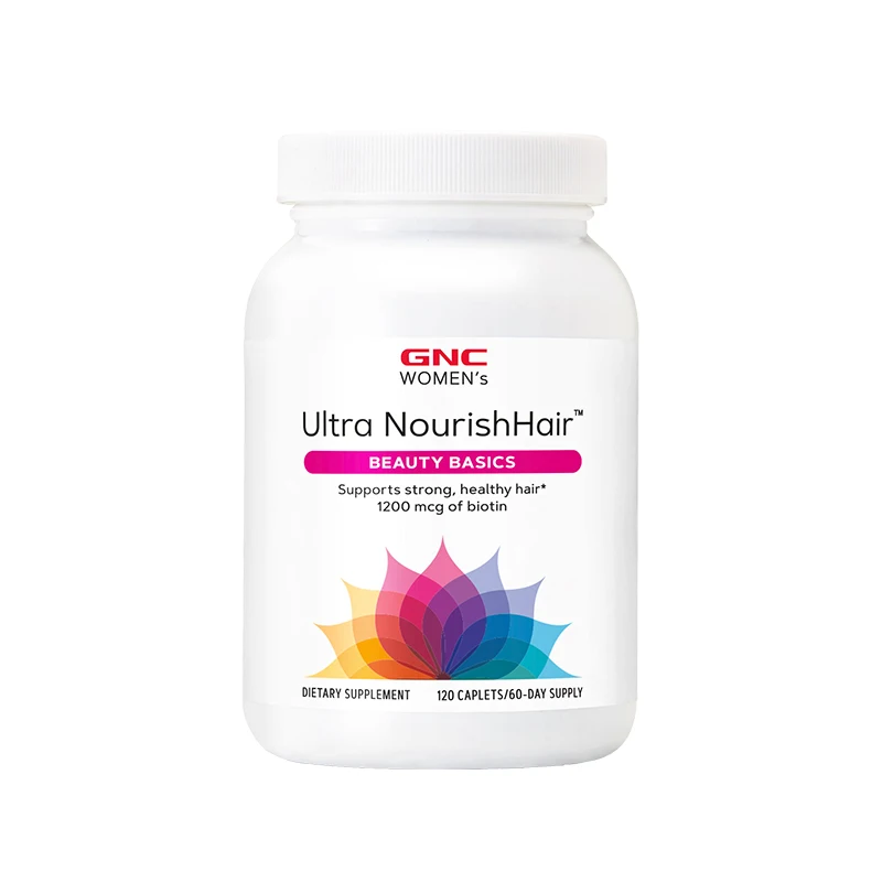 

Free shipping Ultra Nourish Hair 1200 mcg 120 capsules Supports strong,healthy hair