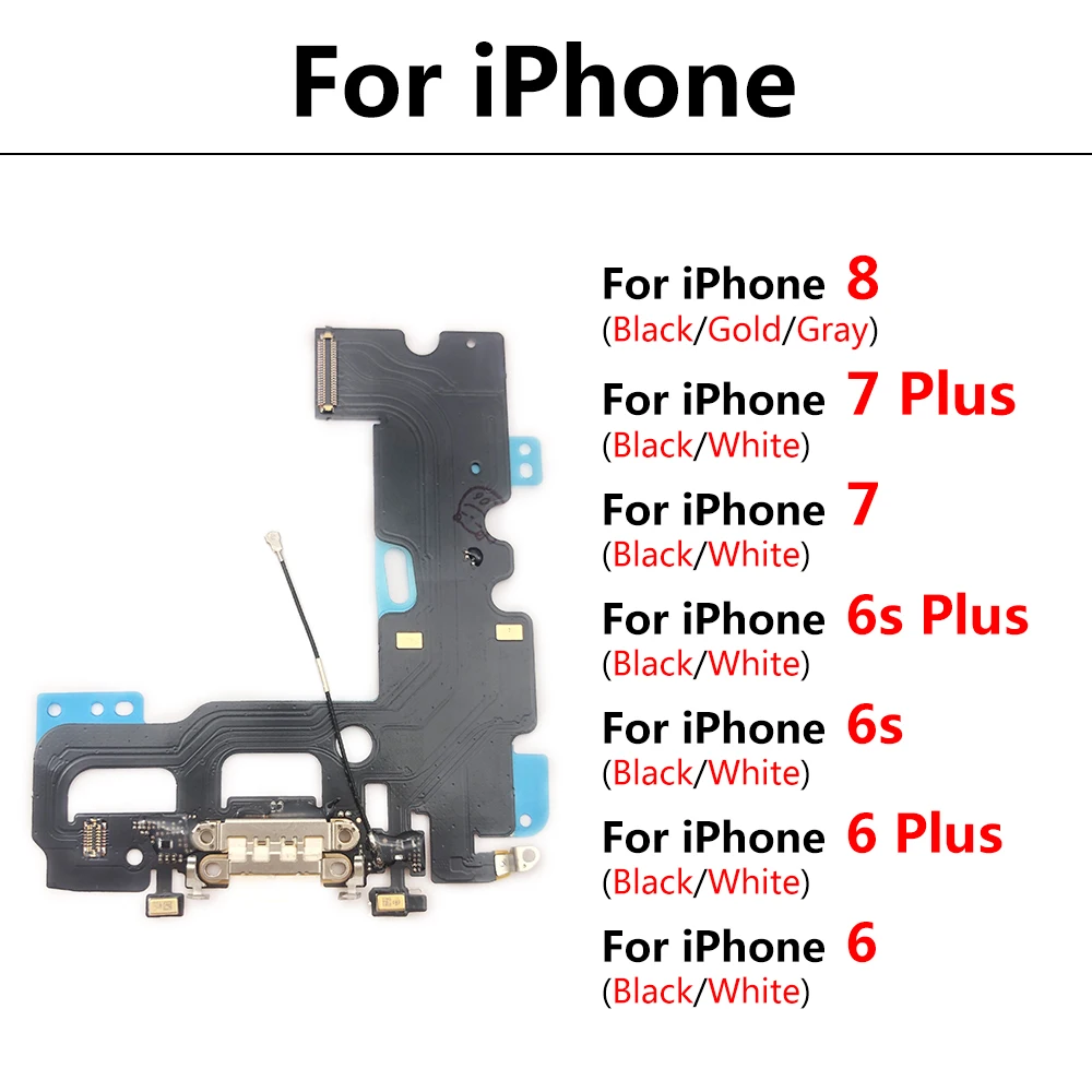 Dock Connector Earphone Loudspeaker Antenna Flex Cable Repair Tools with Screen Protector & Waterproof Seal Lavora Zone Charging Port Replacement Compatible with iPhone 6S Plus 