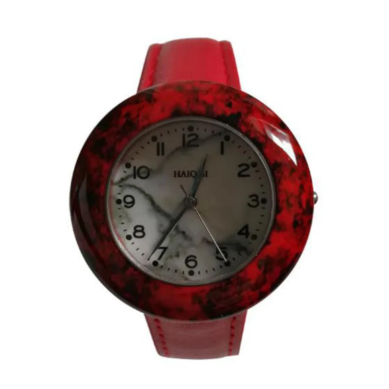 

New Style Quartz Stone Pattern-Style Creative Metal WOMEN'S Fashion Leather Belt Ceramic Waterproof Diamond Set Watch