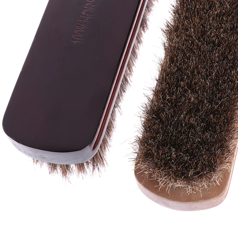 Horsehair Shoe Brush Polish Leather Polishing Tool