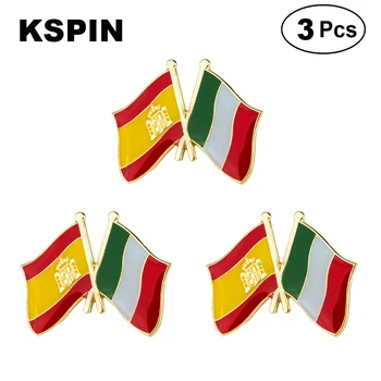 

Spain Italy Frendship Lapel Pin Brooches Pins Flag badge Brooch Badges