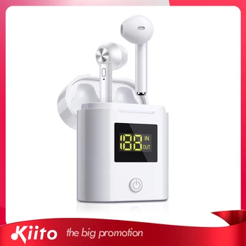 

KIITO E39 TWS Wireless Bluetooth 5.0 Earphone 3D Stereo Bass Hifi Sound Led Digital Display Charging Case in Ear Earbuds