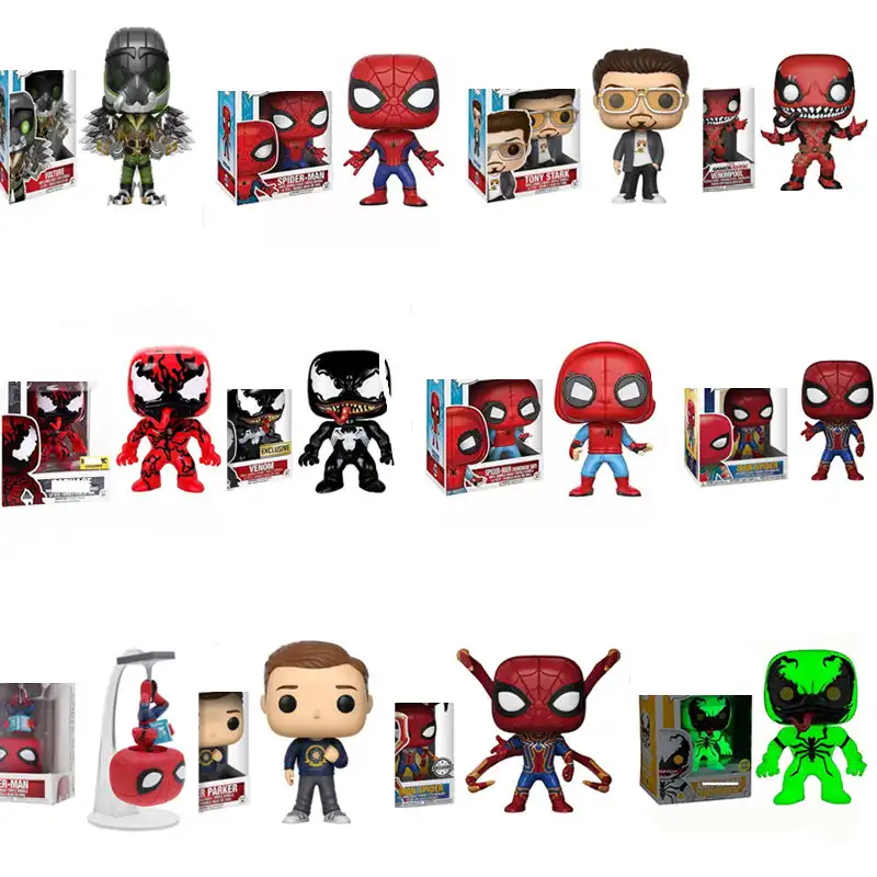 Funko Marvel Spinne Mann Anti Venom Peter Parker Tony Stark Brinquedos Action Figur Spielzeug Fur Kinder Weihnachten Geschenk Action Figures Aliexpress