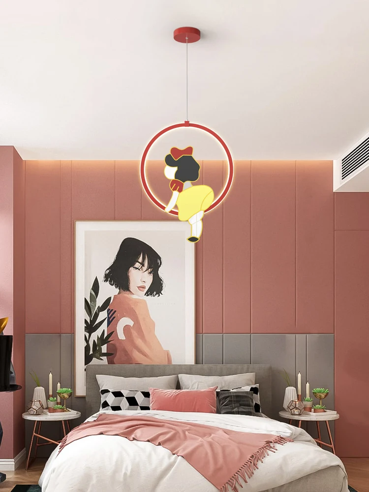 

Children's room lamp cartoon creative princess girl room lamp romantic bedroom pendant light aisle corridor lamp led lampCL90406