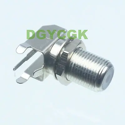 

DHL/EMS 150 pcs connector F TV CCTV female bulkhead right angle solder PCB mount thru-hole -h2