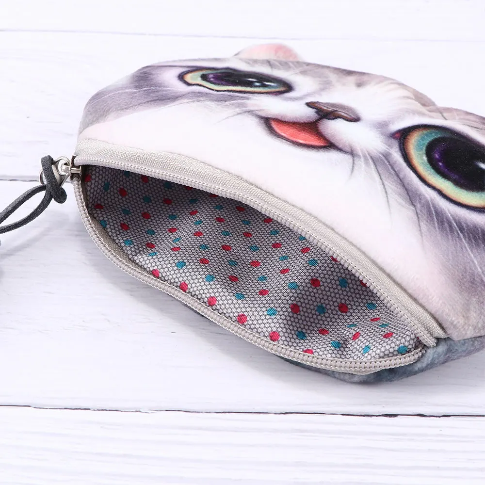 Мультяшные Мини кошельки милый с кошками животными детская сумочка для девочек