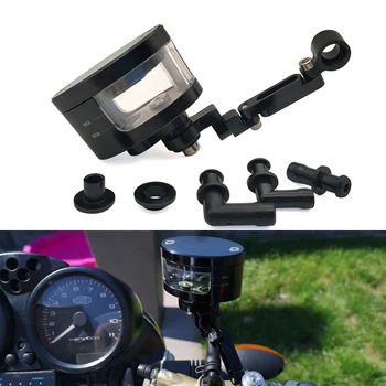 

CNC Motorcycle Brake Fluid oil Reservoir Cup tank +support bracket For KAWASAKI GTR1400 Concours Z1000SX NINJA 1000 H2 H2R ZX10R