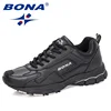 BONA 2022 New Designers Action Leather Running Shoes Men Non-slip Man Jogging Shoes Athletic Training Sneakers Mansculino Trendy ► Photo 2/6