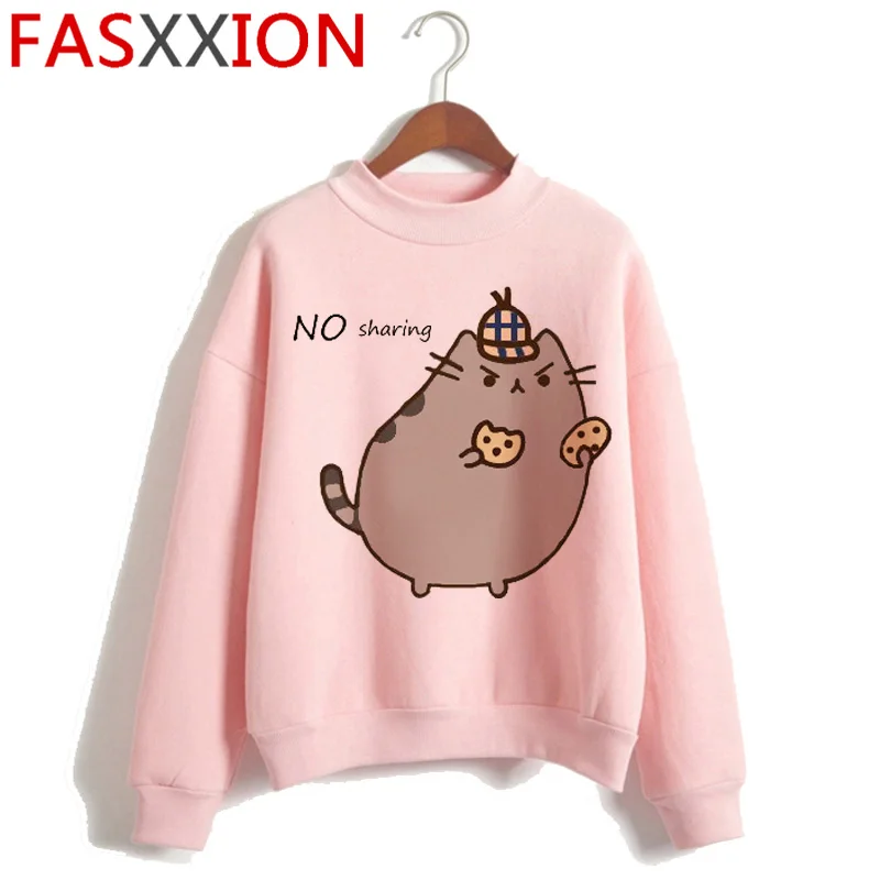 Pusheen Kawaii Harajuku корейский стиль толстовки для женщин Ullzang милый кот 90s Забавный мультфильм толстовка графическая мода толстовка женская - Цвет: H4458