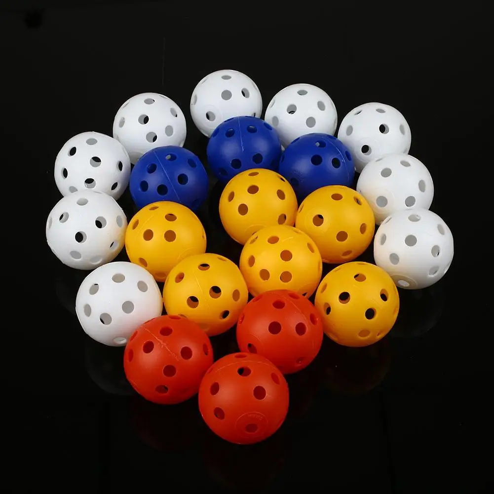 

50Pcs Golf Balls Plastic Whiffle Airflow Hollow Golf Practice Training Sports Balls Accessories Kids Children Playing Balls 4cm