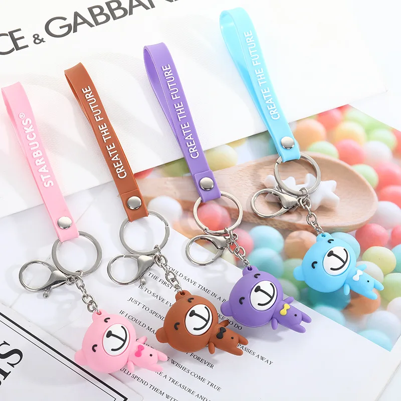 2020 мультфильм брелок аниме милый медведь брелки держатель для девушки Woemen