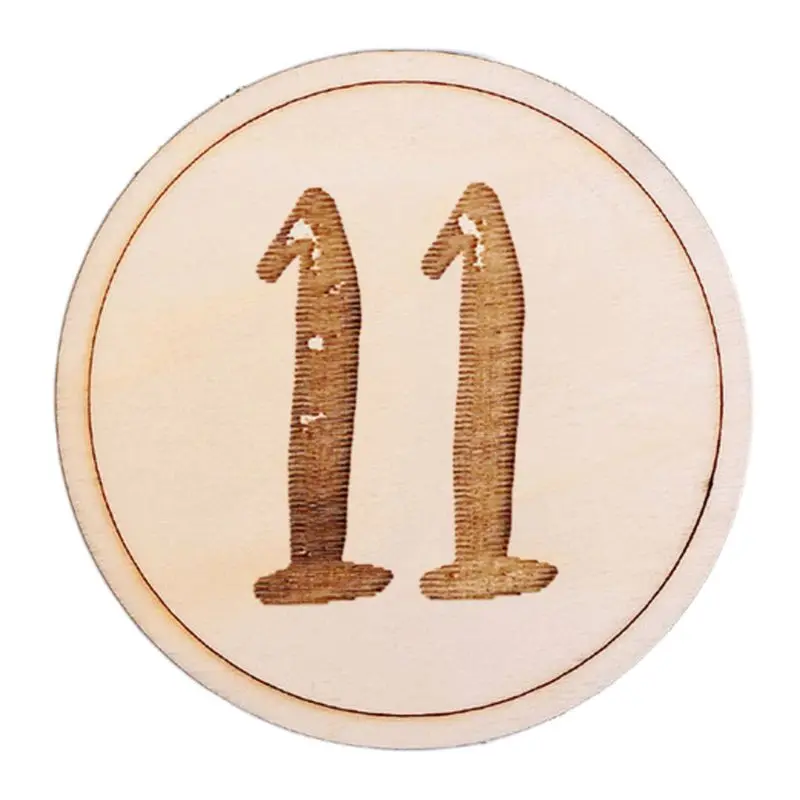11 Baby Monthly Cards Wooden Milestone Blocks Newborn Photography Prop K4UE - Цвет: 11