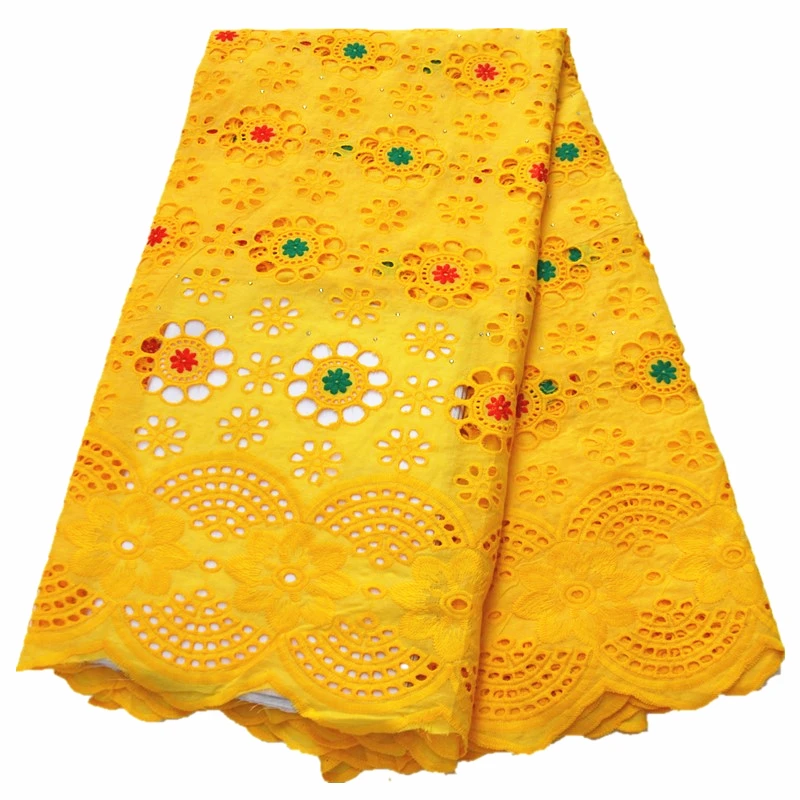 Швейцарская кружевная ткань с камнями, швейцарская вуаль, кружевная вышитая африканская кружевная ткань, новейший дизайн для платья, 5 ярдов - Цвет: as picture