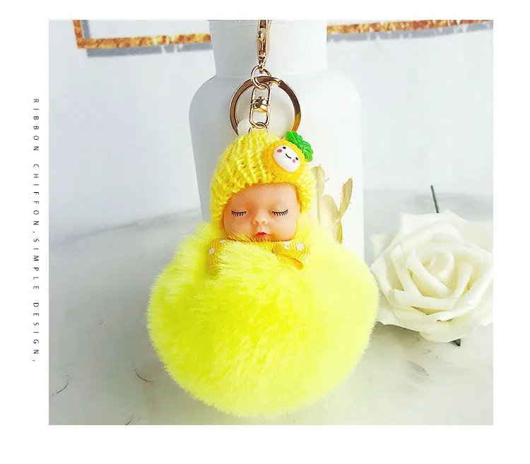 Милая розовая кукольная цепочка с рисунком hello kitty, брелок для ключей, женский модный брелок для ключей, сумка для девочек, подвеска, ювелирный подарок - Цвет: Style34