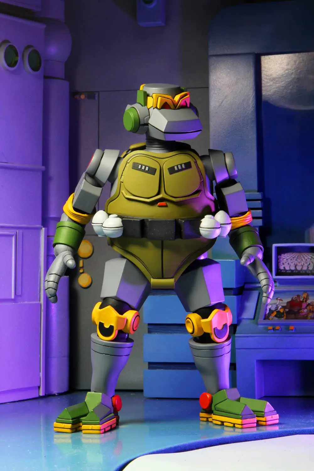 original neca shredder krang adolescente mutante ninja tartarugas mecânica tartaruga metalhead clássico móvel figura de ação brinquedos
