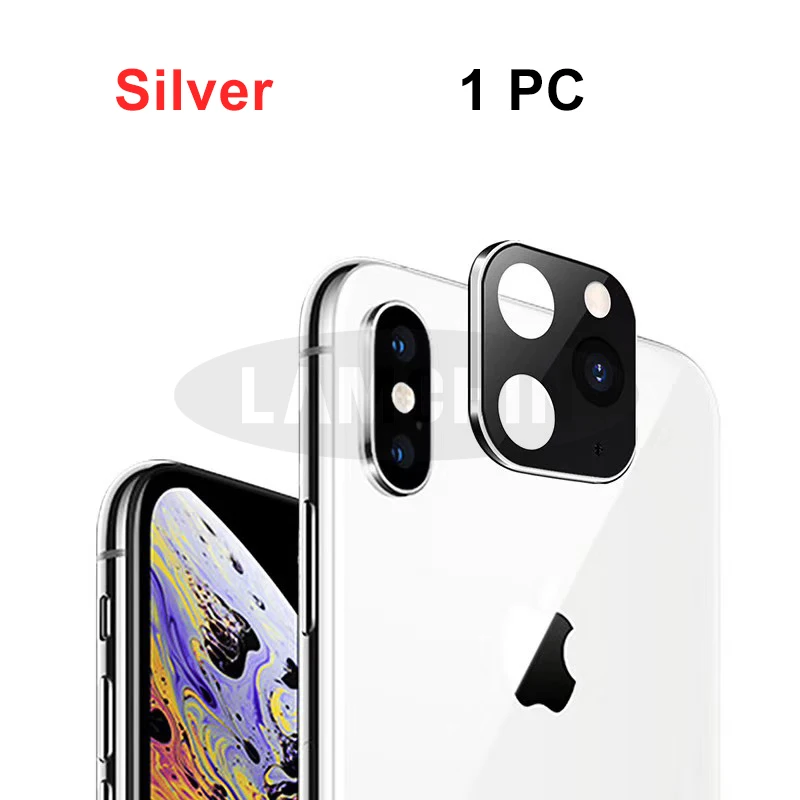 Silver Наклейка на Рассеиватель камеры для Iphone X Xs Max Второе изменение 11 Pro Max 11pro наклейка Модифицированная крышка камеры титановый сплав 10 протектор - Цвет: Silver