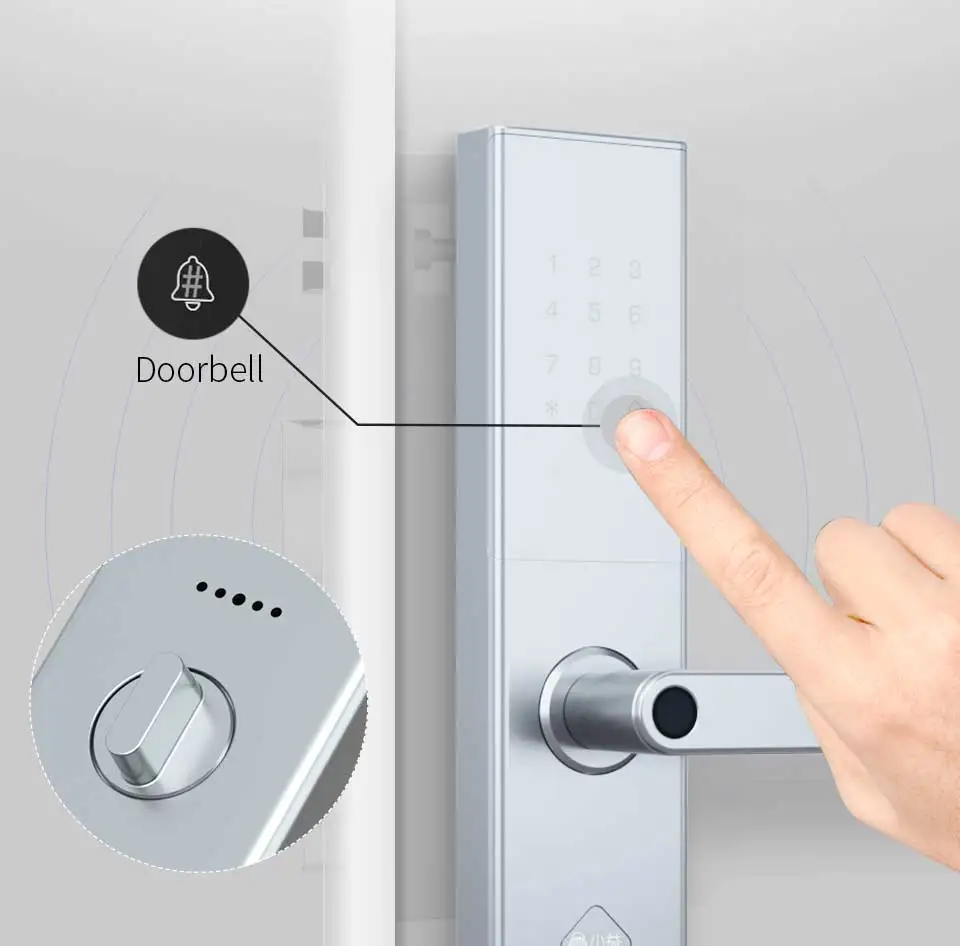 Yi-биометрический замок отпечатков пальцев Дверной замок умный электронный замок отпечатков пальцев \ пароль \ Bluetooth \ RFID \ приложение