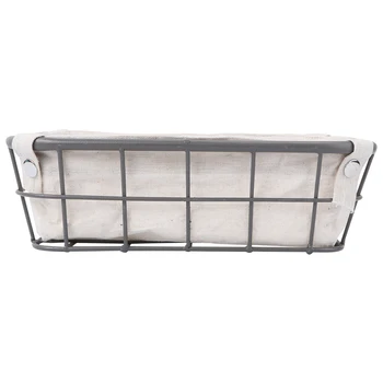 

1pc Multifunctional Storage Container Household Storage Basket Iron Organizer Box