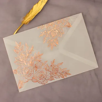 

Free Shipping sample 13x9.5cm(5.11" x 3.7") 120g Pearl Paper Envelope foil vellum envelope 4 Invitation Greeting Card Post card