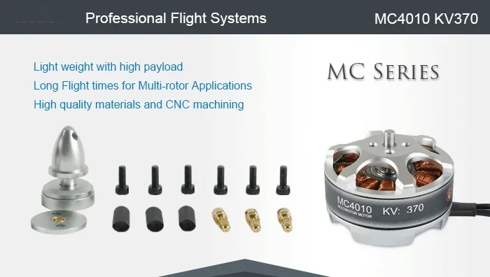Пульт дистанционного управления MC4010 370KV бесщеточный двигатель для мультиротора CW Высокая эффективность Мультикоптер Квадрокоптер KV370