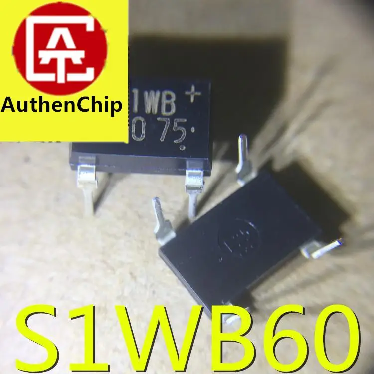 10pcs orginal new in stock S1WB60 S1WBS60 straight plug DIP-4 1A/600V recfier bridge small square bridge