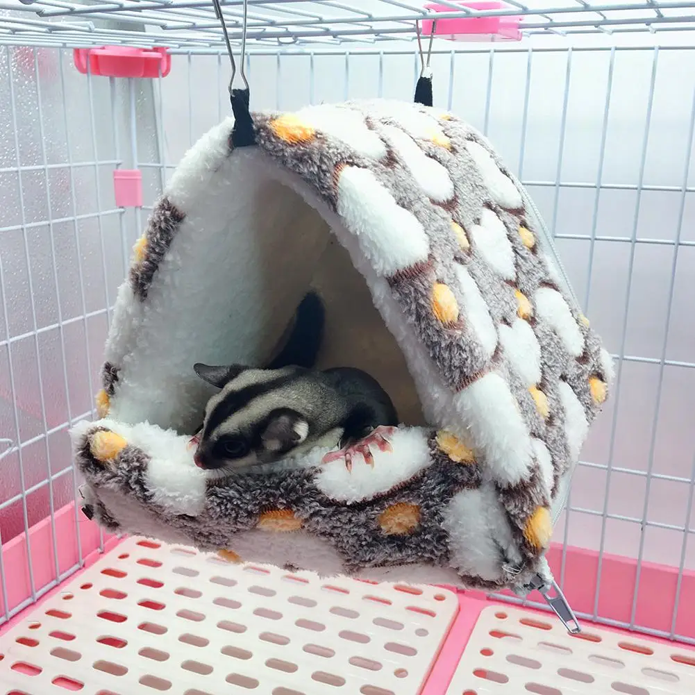 Переноска для хомяка теплое гнездо съемный спальный мешок Chinchillas Rabbit маленькое тканевое гнездо кровать для домашних животных