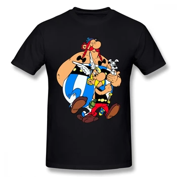 

Asterix T Shirt Asterix And Obelix T-Shirt Streetwear Short Sleeve Tee Shirt Men 100% Cotton Graphic Awesome Tshirt