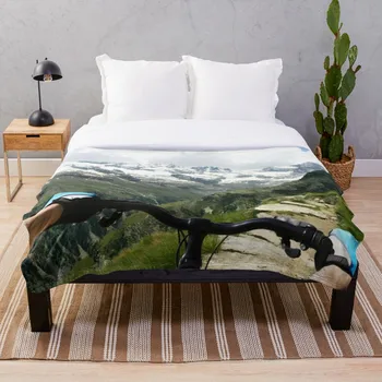 

Mountain Bike Throw Blanket Soft Sherpa Blanket Bed Sheet Single Knee Blanket Office Nap Blanket