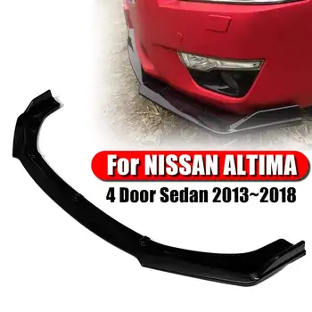 

3Pcs/Set Front Bumper Spoiler Protector Plate Lip Body Kit Glossy Black For NISSAN ALTIMA 4 Door Sedan 2013~2018