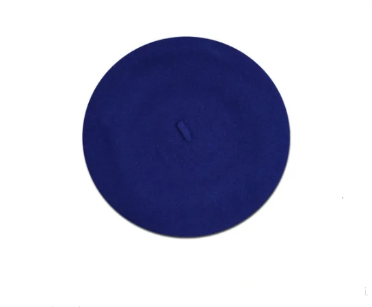 Royal blue Дизайн, женские AIGYPTOS, Осень-зима, элегантные толстые теплые шерстяные береты, шапки для девушек, милые шапки, черные/белые/розовые/желтые - Цвет: Royal blue