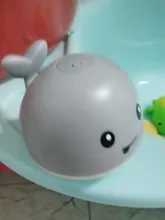 Luz intermitente de baño para bebé y Agua pulverizada, ballena de juguete, reacción al agua, juguetes de baño para bebé, lámpara, juguetes de baño