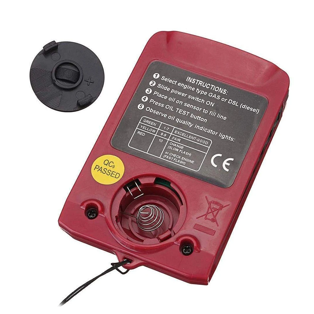 DC 12V светодиодные ленты светодиодный цифровой тестер моторное масло, качество детектор газа дизель жидкости анализатор автомобильный масляный тестер Красный