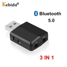 KEBIDU 3 в 1 3,5 мм аудио Bluetooth передатчик приемник беспроводной USB Bluetooth 5,0 адаптер мини AUX Стерео для автомобиля Музыка для телевизора