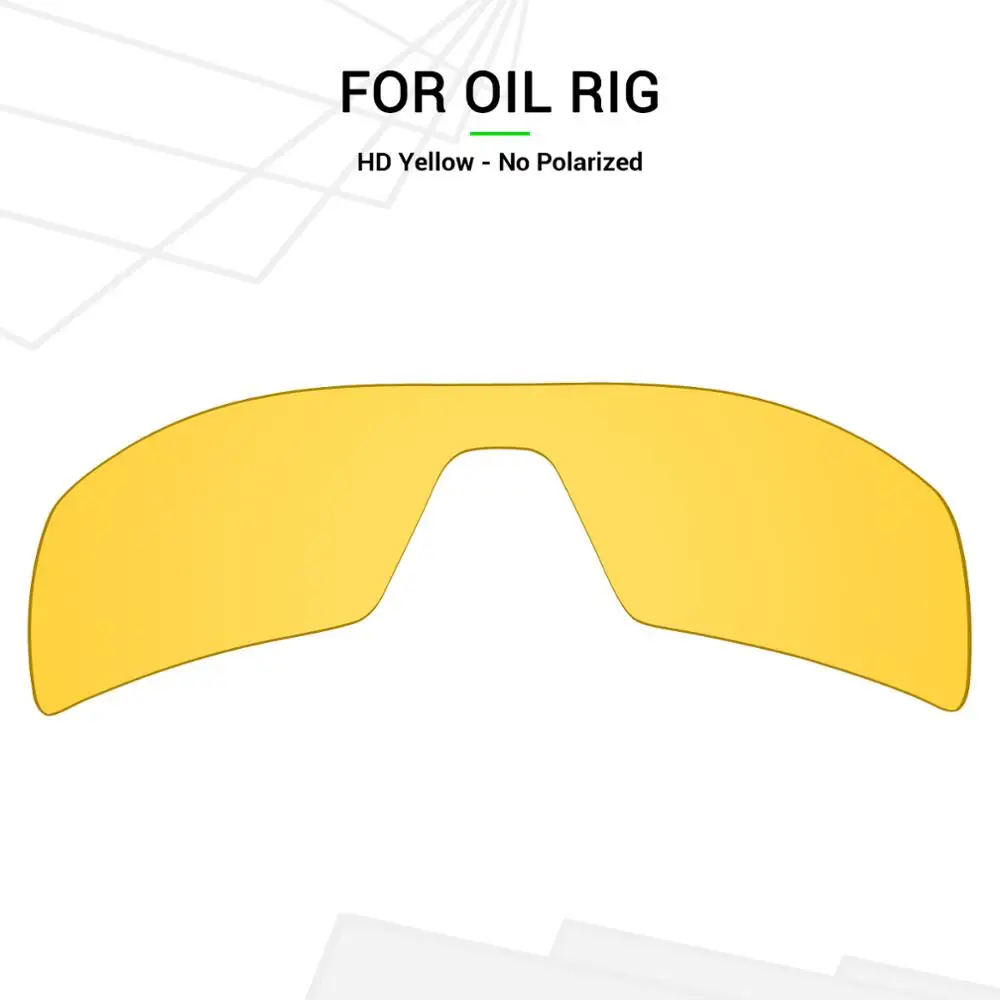 Mryok Сменные линзы для солнцезащитных очков Оукли Oil Rig HD желтый