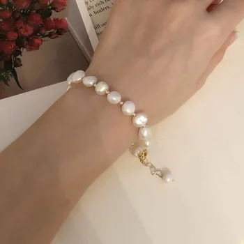 

Natural Freshwater Pearl Bracelet Baroque Vintage French Girl Bracelet