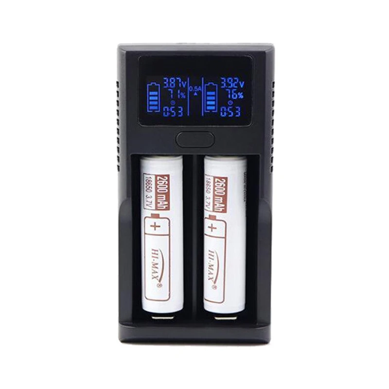 

Dual Slots Led Screen Battery Charger Display Voltage Usb Smart Rechargeable for Aa/Aaa Ni-Mh/Ni-Cd