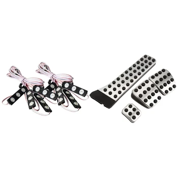 

Led Rock Light for Bed Truck 8 PCs with 4Pcs Stainless Steel Pedal