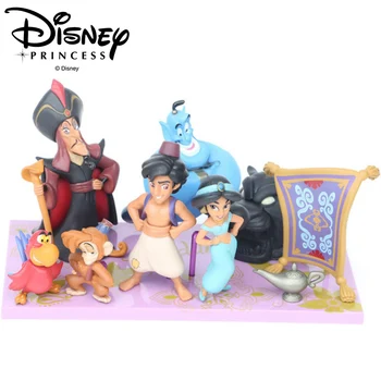 

Disney 2-10cm Aladdin 8pcs Cartoon Princess Doll Jasmine Genie Jafar Anime Figure Pvc Action Figures Toys for Childrens DS24