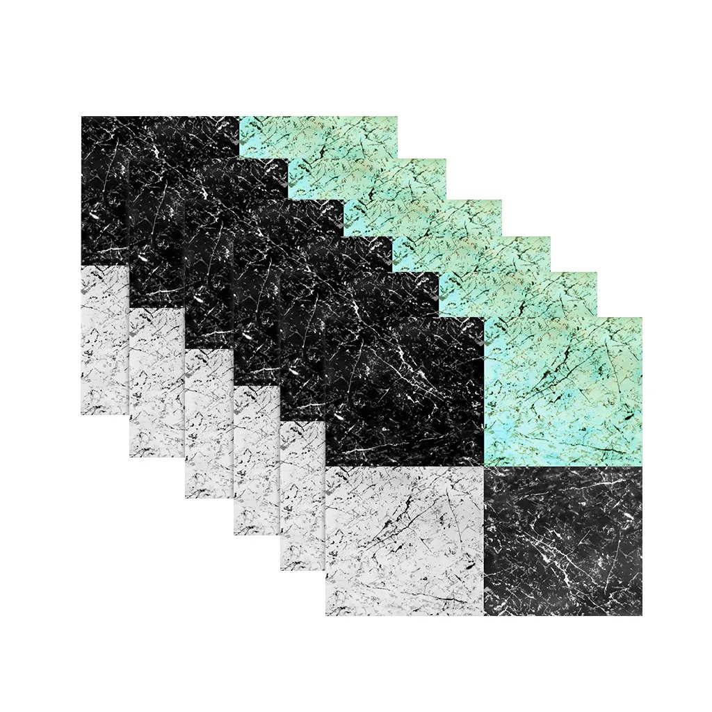 D 6 шт. мозаичная 3D наклейка черный серый самоклеющаяся плитка для ванной и кухни водостойкая Настенная Наклейка для лестничной плитки s украшение Настенный декор - Цвет: D