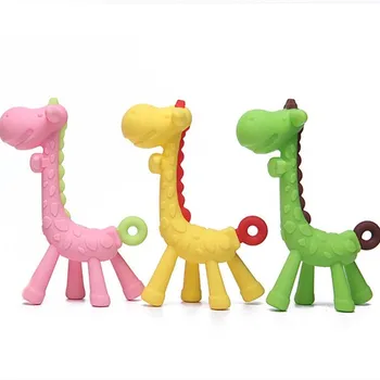

Newborn Supplies Toys , Baby Teethers , Giraffe , Toothbrushes , Cartoon Child Safety Silicone